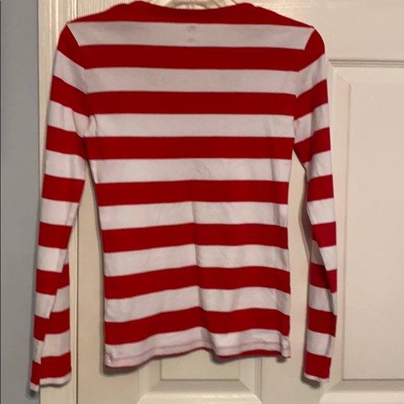 Tommy Hilfiger V-neck striped long sleeve T-shirt - Picture 2 of 5
